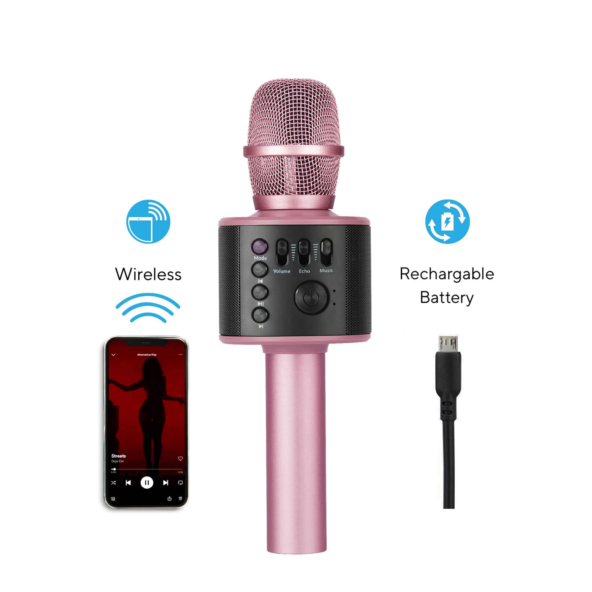 Amazon.com: Core Innovations Wireless Bluetooth Karaoke Microphone